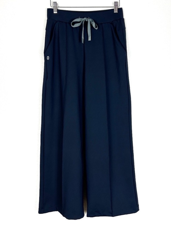 Figs Pants - Figs FORMx Wide Leg high waisted Salina navy blue scrub pants size small petite